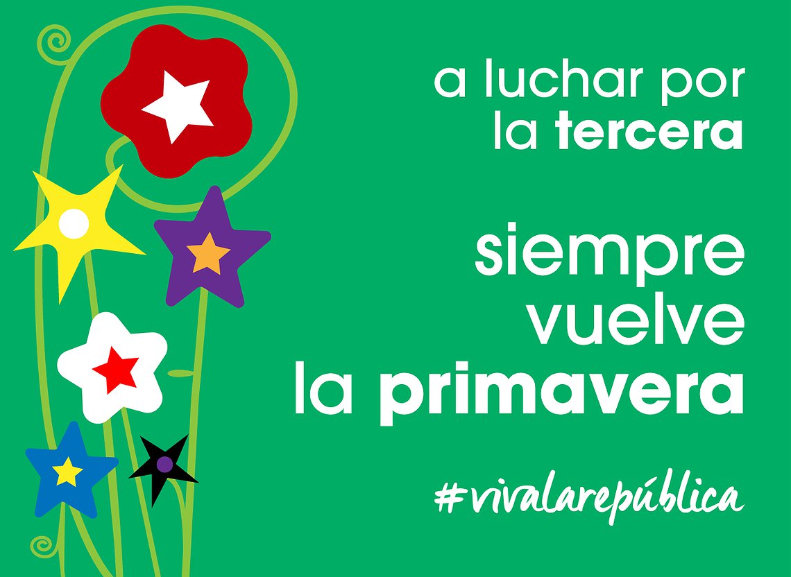 Manifiesto del PCE para el 14 de abril I A luchar por la Tercera, siempre llega la primavera.