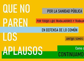 Ante las manifestaciones fascistas: sus cacerolas no podrán callar nuestros aplausos.