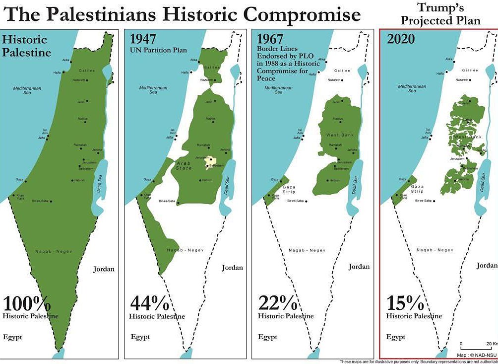 ¡No el acuerdo EEUU-Israel! ¡No es el Acuerdo del Siglo es el Robo del Siglo!