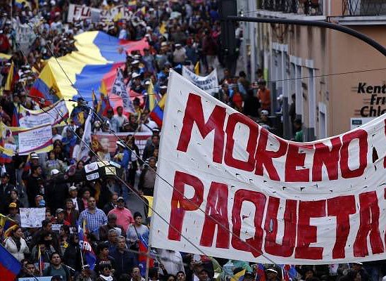 Condenamos la declaración de Estado de Excepción en Ecuador frente a las protestas populares