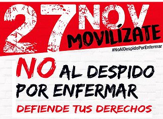 El 27N salimos a la calle contra la sentencia del Constitucional: ¡no al despido por enfermar!