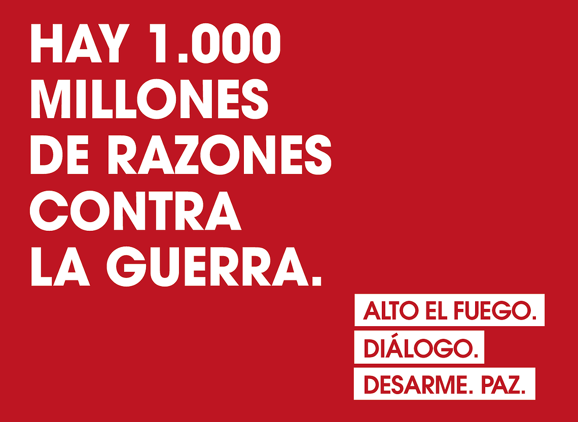 Rechazamos el envío de 1000 millones de euros para la guerra en Ucrania.