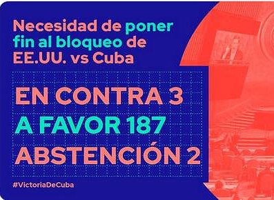 El Partido Comunista de España felicita a Cuba por otra victoria más en la ONU contra el bloqueo